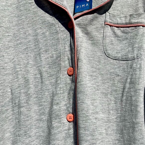 Women’s New Cosabella Bella Long Sleeve Pajama Set, Grey/Pink, 1X NWT - Picture 5 of 14